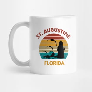 St. Augustine Florida Retro Vintage  Sunset Mug